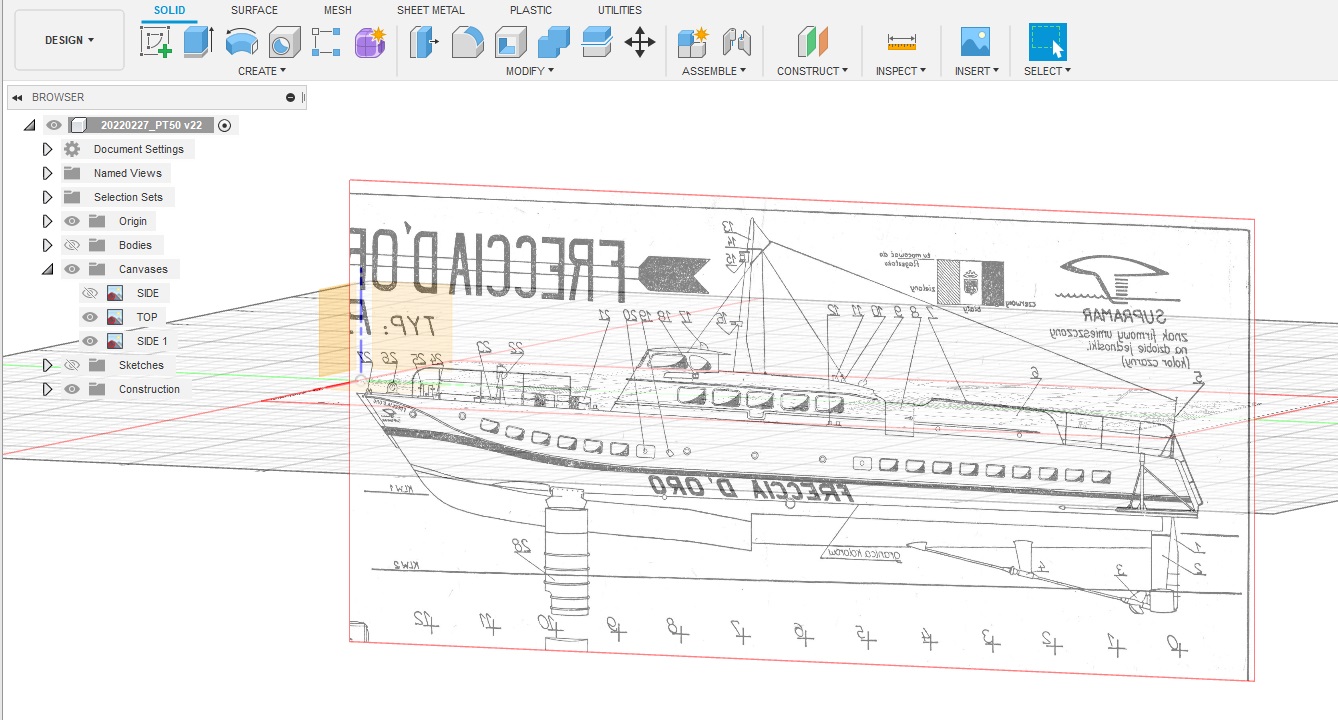 3D Drawing PT-50 Hydrofoil 水翼船